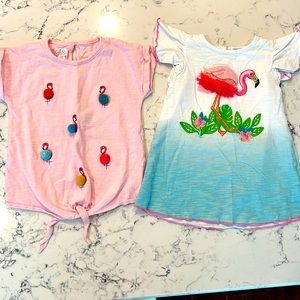 Mud Pie Girls Flamingo Summer Shirts